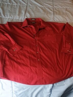 Men's Scarlet Button-Up Dress Shirt